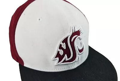 Washington State Cougars Mens Hat Cap White Red Size 7 7/8 New Era 59fifty NCAA • $310.97