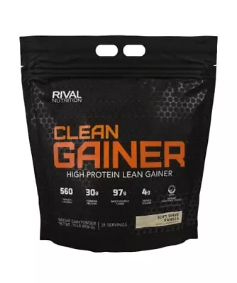 Rivalus Clean Gainer – Soft Serve Vanilla 10lb - Delicious Lean Mass Gainer • $66.89