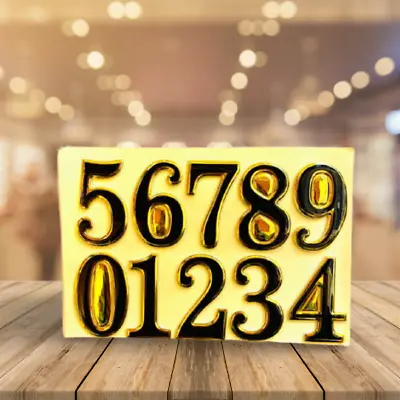 £1.35 • Buy Self Adhesive Door Numbers Chrome Finish 2  Number Letter House Apartment UK 