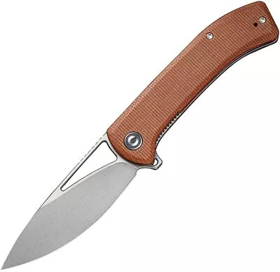 Civivi Riffle Liner Folding Knife Steel Blade Brown Micarta G10 Handle - C2024A • $35.08