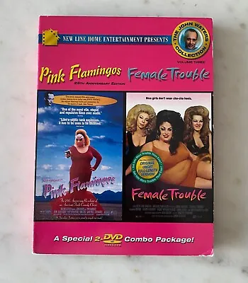 John Waters Collection Volume 3 Pink Flamingos/ Female Trouble (DVD) - Ex. Cond • $34.99