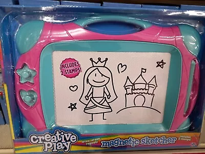 Magnetic Drawing Board Childrens| Sketcher| Kids Gift Pink • £13.99