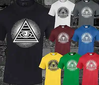 £7.99 • Buy Illimunati Mens T Shirt All Seeing Eye New World Order Elite Conspiracy