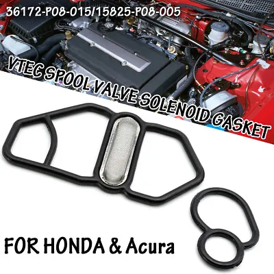Upper & Lower VTEC Spool Valve Solenoid Gaskets For Honda Civic Si Acura Integra • $5.69