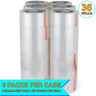 Up To 144 Rolls Carton Sealing Clear Packing Shipping Box Tape 2  Or 3  X 110 Yd • $208.41