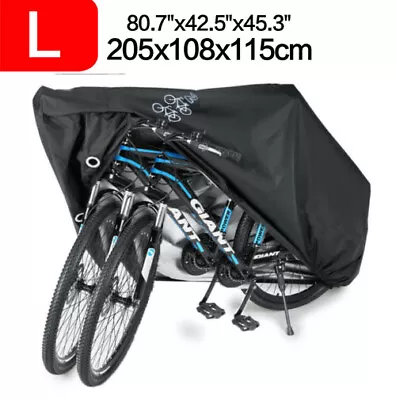 For 3 Bike Bicycle Cover Cycle Outdoor Storage Waterproof Dust Rain UV Protector • $17.99
