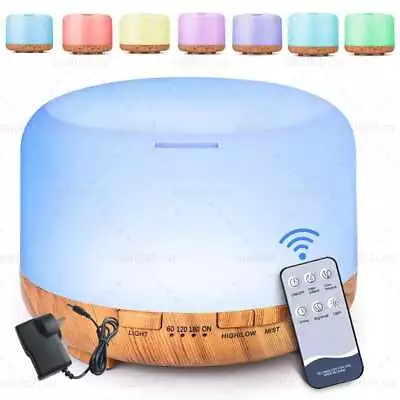 500ml  Aroma Aromatherapy Diffuser LED Oil Ultrasonic Air Humidifier Purifier AU • $18.39