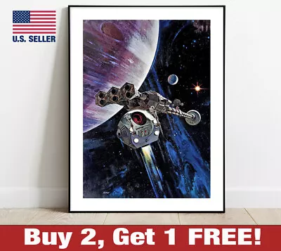 2001 A Space Odyssey Poster 18  X 24  Print Robert McCall Art 70s Retro SciFi • £12.81