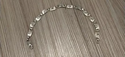 Very Nice Vintage Sterling Silver 925 Heavy 7 Inch AGAVE BRACELET • $0.99