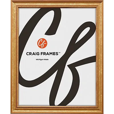 Stratton .75 Inch Queen Ann Gold Wood Picture Frame Common Sizes 4x5-24x36 • $59.99