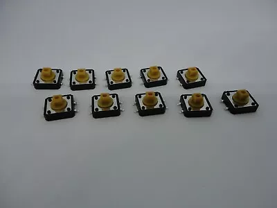 10x Pack Lot 12x12x7mm 4 Pin Push Tact Tactile Momentary Micro Button Switch SMD • $10.83