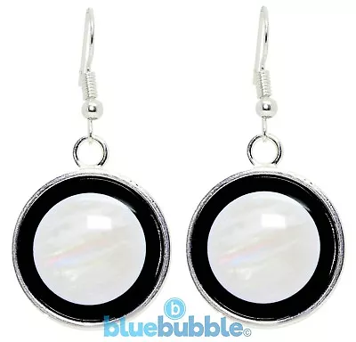 Bluebubble SWINGING 60s Round Disco Dangle Earrings Vintage Retro Kitsch Wedding • £8