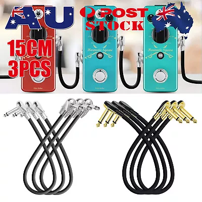 $15.89 • Buy Low Noise Guitar Effect Pedal Board Patch Cable Leads Cord Right Angle Plug