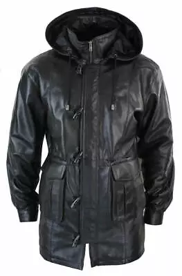 Long Black Coat With Hood Black Long Coat With Hood Duffle Jacket • $135.46