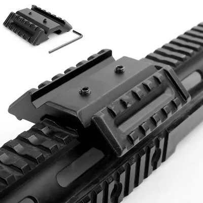 45 Degree Offset Dual Side Rail Angle Mount 6 Slot Tactical For Weaver Picatinny • $12.48