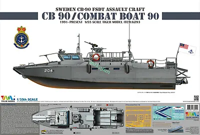 Tiger Model 6293 1/35 Sweden CB-90 FSDT Assault Craft CB 90/Combat Boat 90 • $89.50