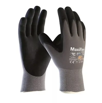 12 X MaxiFlex Ultimate Gloves ATG 42-874 Nitrile  Coated Comfort Work Size 8 • £34.99