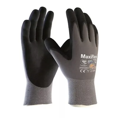 12 X MaxiFlex Ultimate Gloves ATG 42-874 Nitrile Coated Comfort Work Size M/8 • £34.99