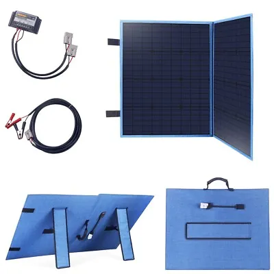 £89.99 • Buy 100W Portable Mono Folding Solar Panel Kit 12v Battery Charger Camping Caravans