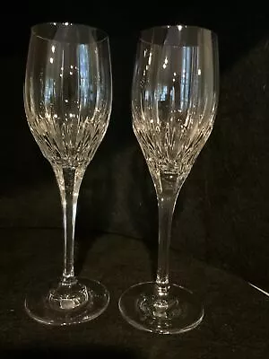 Pair Lot Of 2 Mikasa Crystal Wine Glasses  Goblets Artic Lights 8 1/4  • $29.99