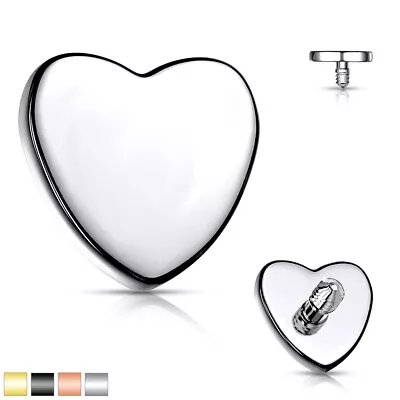 Flat 4mm Heart Shape Titanium Micro Dermal Anchor Top 14g 4mm • $7.09