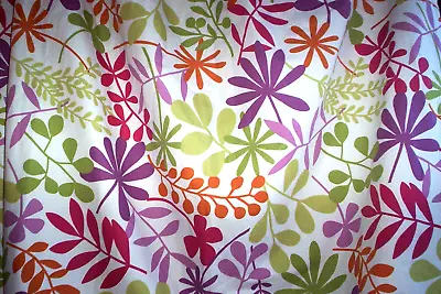 Jane Churchill Calder SINGLE Huge Curtain 87 D X 109 W Leaves • £90