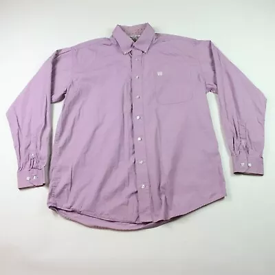 Cinch Long Sleeve Button Down Shirt Mens Size M Cotton Cowboy Rodeo Purple • $15.99