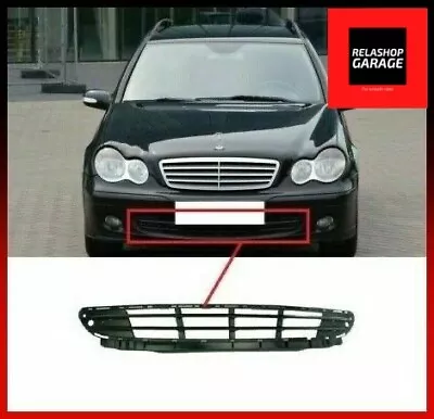 Mercedes Benz C Facelift 2003 - 2007 W203 Front Bumper Center Grille 2038801005 • $149.99