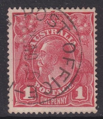 $10.30 • Buy KGV Heads Single Wmk 1d Red Die 1 FU *POSTMARK* SG 21c (E8B)