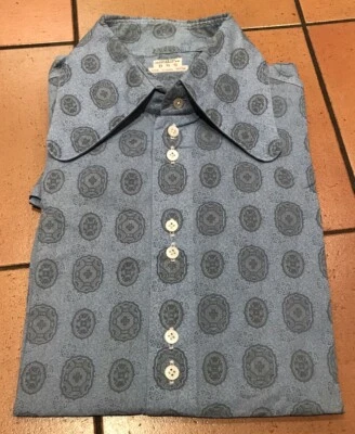 1960s/70s Coles Of Knightsbridge Original Cotton Vintage Beagle Collar Shirt • £19.99
