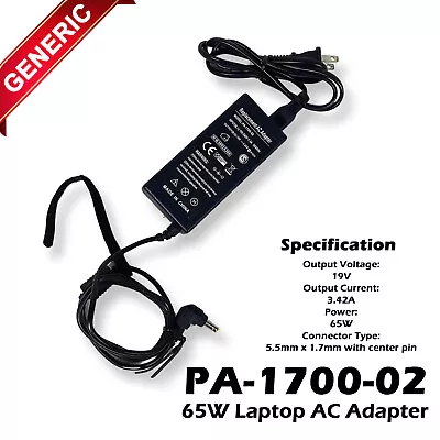 65W PA-1700-02 AC Adapter For Acer Laptop Aspire Series Charger 5.5*1.7mm 19V • $10.99