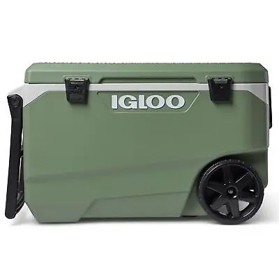 Igloo Ecocool Maxcold 90 Roller Recycled Plastic Cool Boxes Eco Friendly Green • £279.95