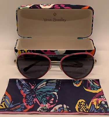 Vera Bradley Tara E Sunglasses Butterfly Flutter Polarized Pink VB-965 Clamshell • $85.62