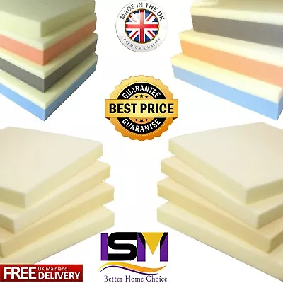 £8.99 • Buy Memory Foam Cut To Size Seat Pad Floor Cushions Sofa Chair Dog Topper All Sizes 