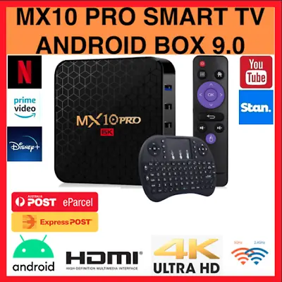 $89.99 • Buy 2022 MX10 Pro Smart Android TV BOX 6K For Netflix Prime Video Disney WiFi 32/64G