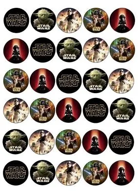 Star Wars Mixed Images Edible Cupcake Toppers Cake Decorations 172 • £2.99