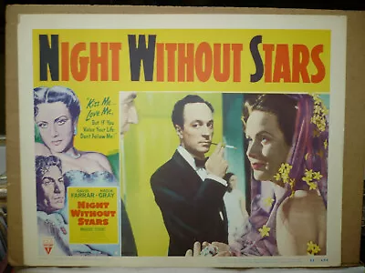 NIGHT WITHOUT STARS Orig 1952 LC #6 [David Farrar Nadia Gray] • $20