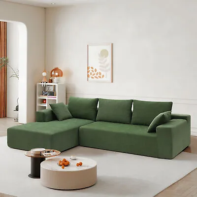 Modern Minimalist Style L-Shape Green Modular Sectional Living Room  Sofa Set • $683.19