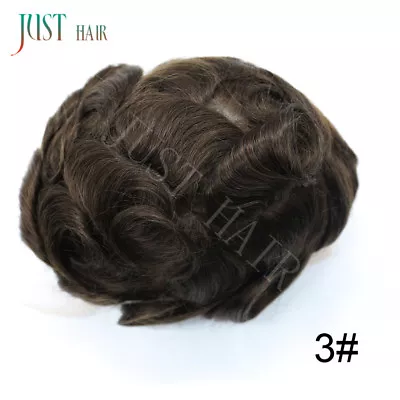 Mens Toupee Hairpiece Full SWISS LACE Basement Wig Human Hair Replacement System • $217.55