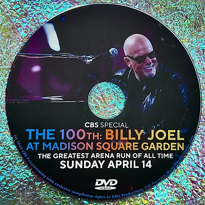 THE 100TH: BILLY JOEL AT MADISON SQUARE GARDEN DVD Plus BONUS Material STING • $16.99