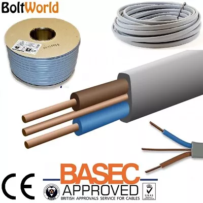 6242Y TWIN AND EARTH ELECTRICAL CABLE WIRE GENUINE BASEC PVC INSULTED 1mm-10mm • £95.18