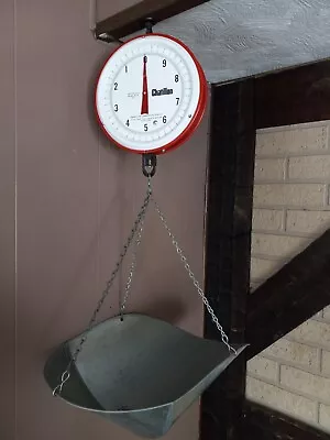 Antique Vintage Chatillon 20lb X 1/2oz Model 027/A 111 Hanging Scale With... • $84.99