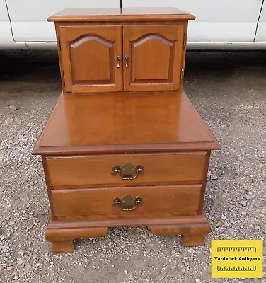 Mid Century Ethan Allen Maple Step End Table  (SET-53)  (EA-51) • $359.10