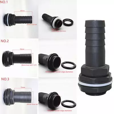 Water Butt Tank Overflow Connector 1in +Washer & Nut Fits 1in Overflow Pipes NIC • £3.01