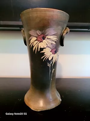 Weller Pottery Copra  Hand Painted Vase 10”x 7”x4 1/2” 1920’s • $19.99