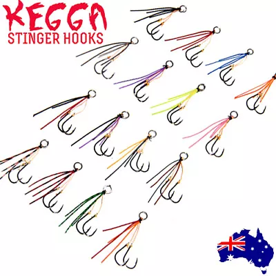 $25.95 • Buy Kegga Bream Stinger Assist Hooks For ZX VX Vibes Blades Shrimp Lures Bream