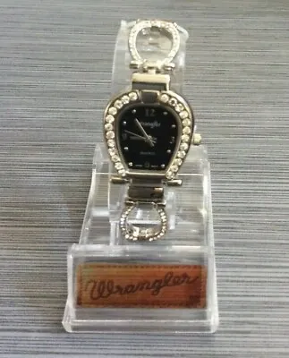 Wrangler Silver Women's Watch Western Collection Horse Shoe Black Dial New Item! • $31.50