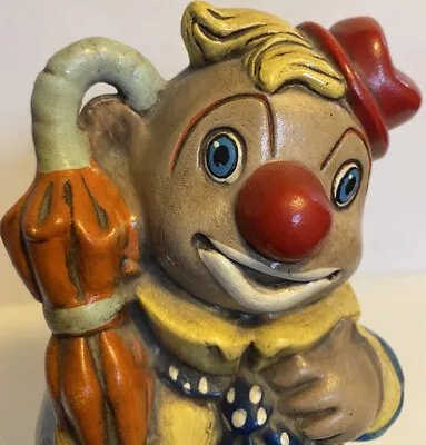 $19.95 • Buy Vintage Ceramic Clown Figurine C.1971  Hand Painted Hand Made One Of A Kind