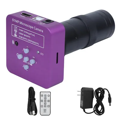 FHD 51MP CMOS  USB Digital Video Microscope Camera 120X C Mount Lens 1.335μm • $117.39
