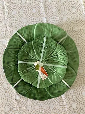 8pc Set Gardeners Eden Spring Easter Green Cabbage Leaf Dinner & Dessert Plates • $50